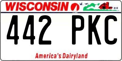 WI license plate 442PKC