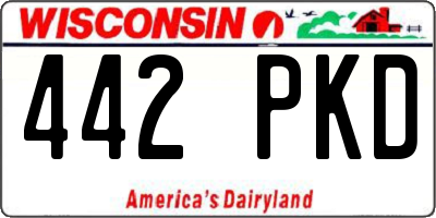 WI license plate 442PKD