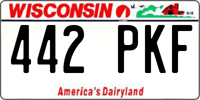 WI license plate 442PKF
