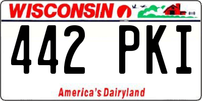 WI license plate 442PKI