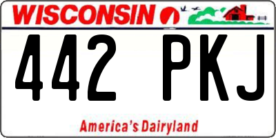 WI license plate 442PKJ