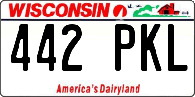 WI license plate 442PKL