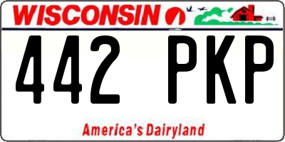 WI license plate 442PKP