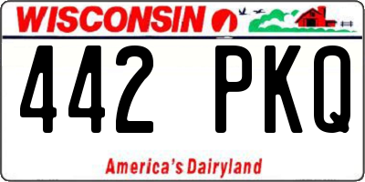 WI license plate 442PKQ