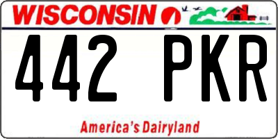 WI license plate 442PKR