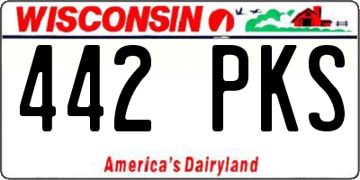 WI license plate 442PKS