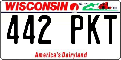 WI license plate 442PKT