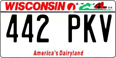 WI license plate 442PKV