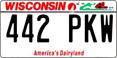 WI license plate 442PKW