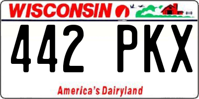 WI license plate 442PKX