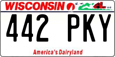 WI license plate 442PKY