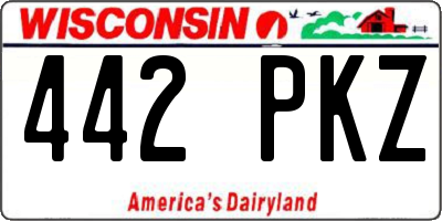 WI license plate 442PKZ