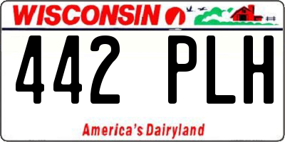 WI license plate 442PLH