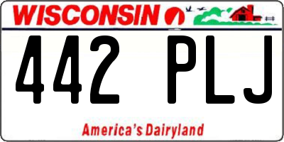 WI license plate 442PLJ