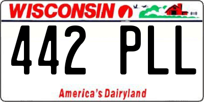 WI license plate 442PLL