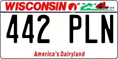 WI license plate 442PLN