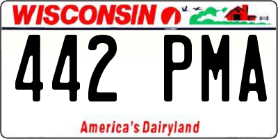 WI license plate 442PMA