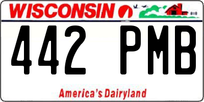 WI license plate 442PMB