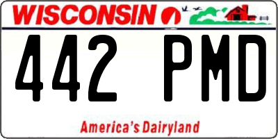 WI license plate 442PMD