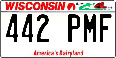 WI license plate 442PMF