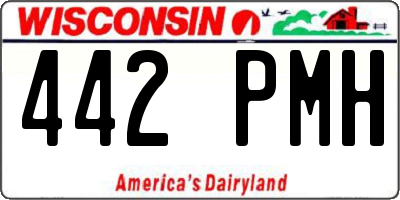 WI license plate 442PMH