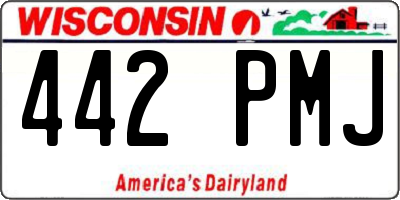 WI license plate 442PMJ