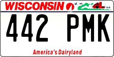 WI license plate 442PMK