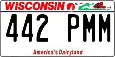WI license plate 442PMM