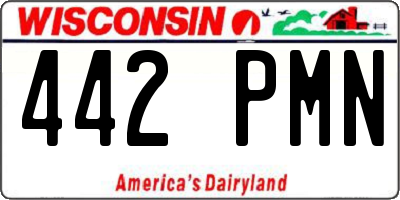 WI license plate 442PMN