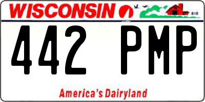 WI license plate 442PMP
