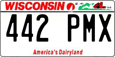 WI license plate 442PMX