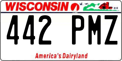WI license plate 442PMZ