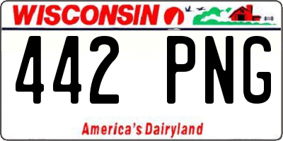 WI license plate 442PNG