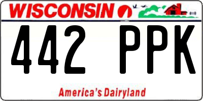 WI license plate 442PPK
