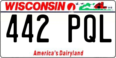 WI license plate 442PQL