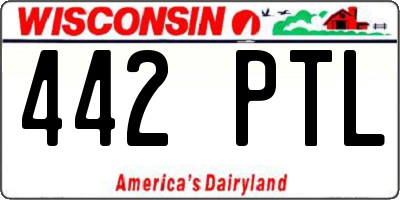 WI license plate 442PTL