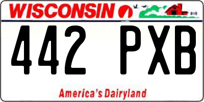 WI license plate 442PXB