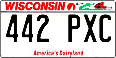 WI license plate 442PXC
