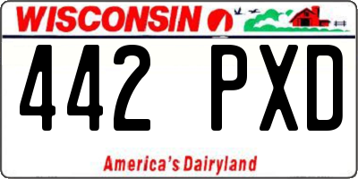 WI license plate 442PXD