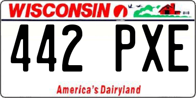 WI license plate 442PXE