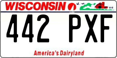 WI license plate 442PXF
