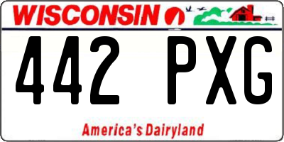 WI license plate 442PXG