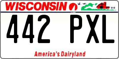 WI license plate 442PXL