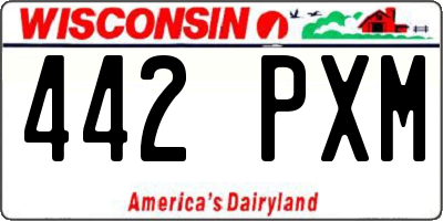 WI license plate 442PXM