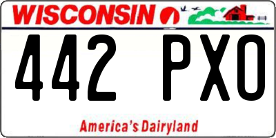 WI license plate 442PXO