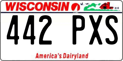 WI license plate 442PXS