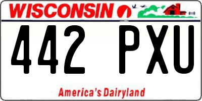 WI license plate 442PXU