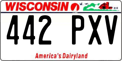 WI license plate 442PXV