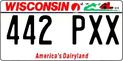 WI license plate 442PXX