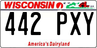 WI license plate 442PXY